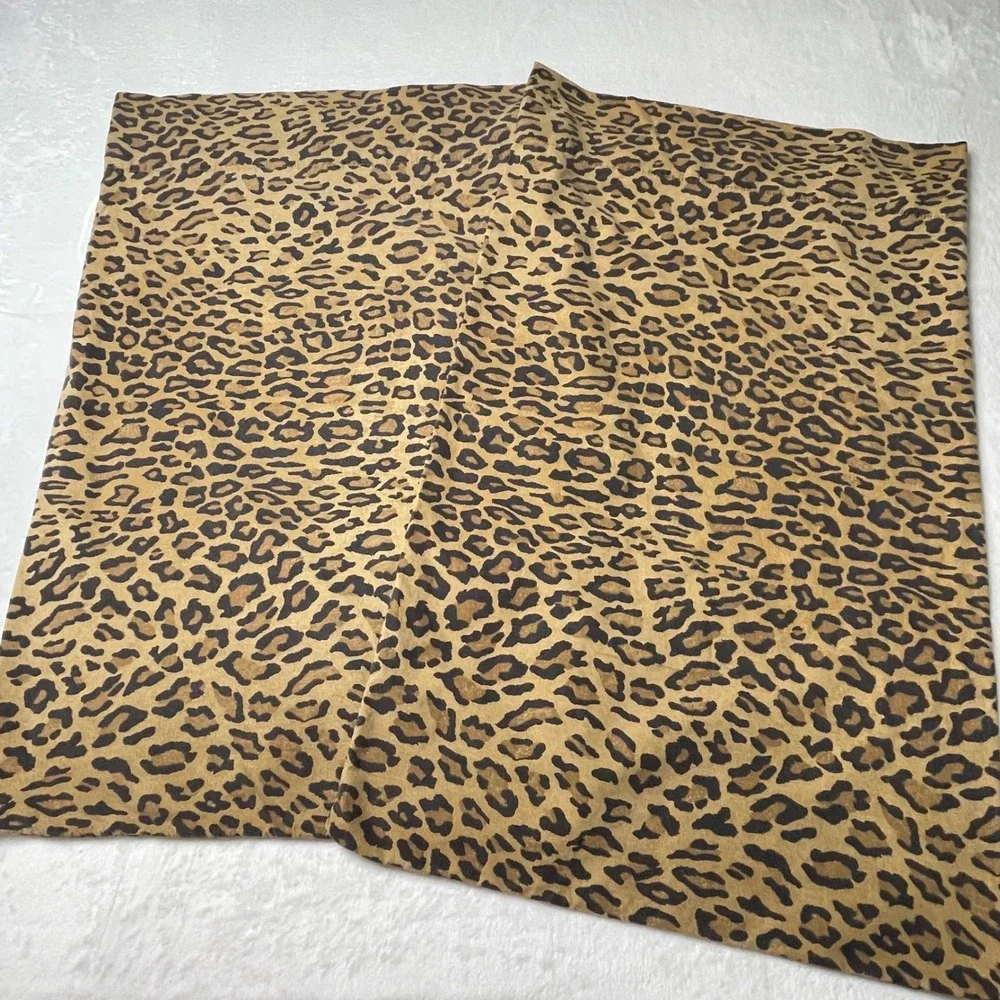 VTG 90s Ralph Lauren Home Leopard Print Cotton Standard Pillowcase Set of 2 USA